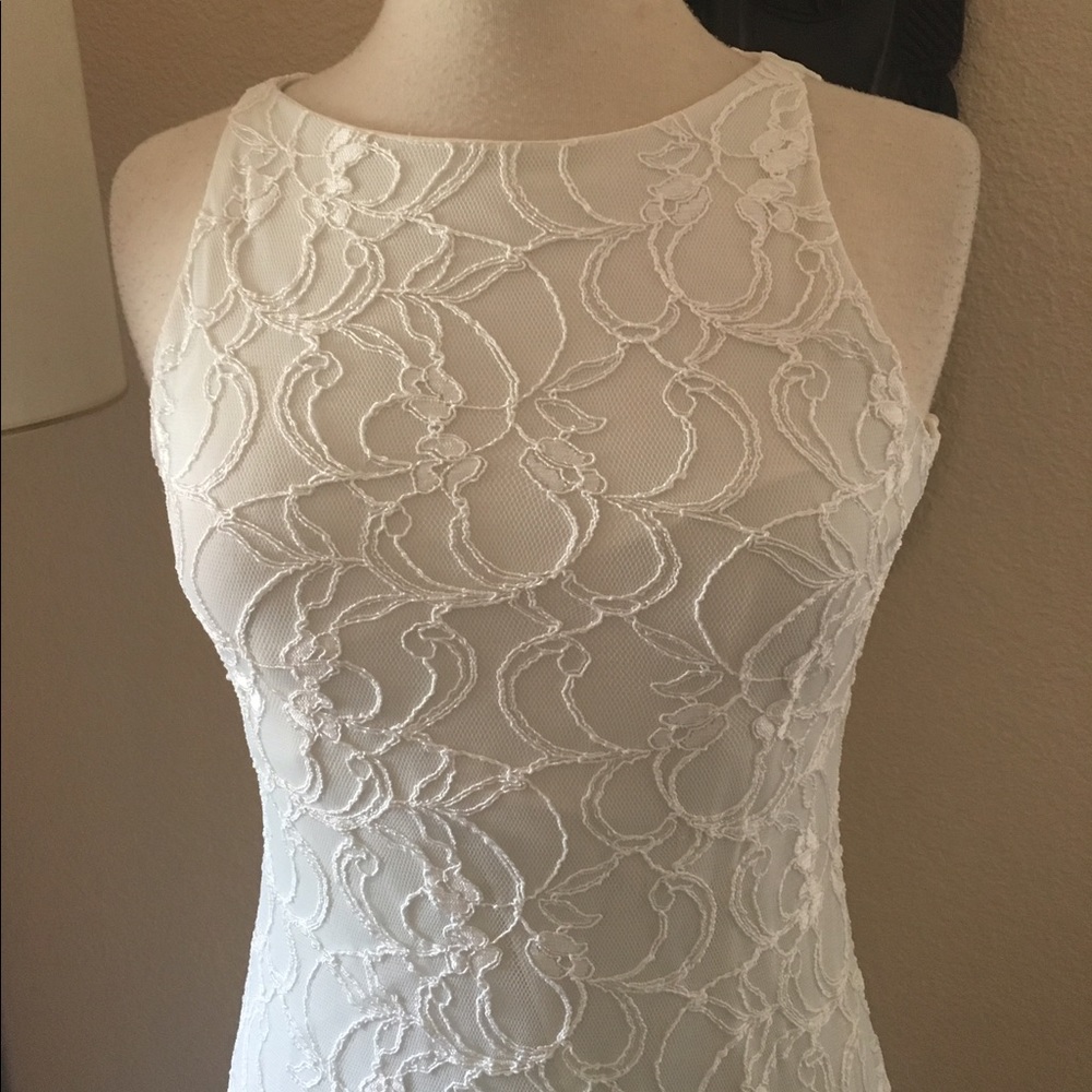 1990s Vintage Long Lace dress
